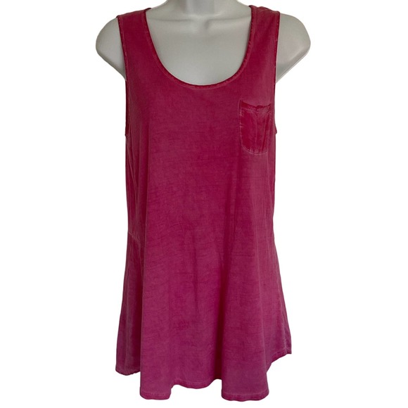 AG Adriano Goldschmied Jersey Knit Tank Top Tee Shirt PINK NWT M - Picture 1 of 9